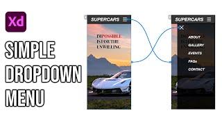 Simple Dropdown Menu in Adobe XD - Auto Animate