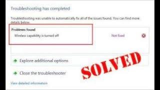 Unable to turn on wifi in windows 7/8/8.1/10||||||| Wireless capability is turn off |||