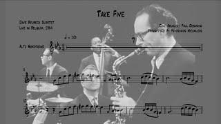 Take Five - Paul Desmond transcription/ from Dave Brubeck's Quartet live in Belgium