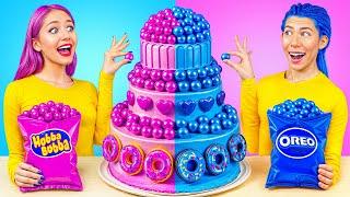 Pink VS Blue Cake Decorating Challenge | Food Battle by Multi DO Challenge