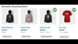 5) Woocommerce Plugin Development: Recently Viewed products