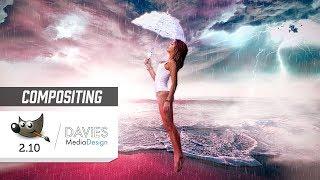 GIMP 2.10 Compositing Tutorial - Fantasy Beach Photo Manipulation