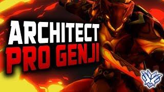 Architect - Korean Genji God! 43 ELIMS! [ OVERWATCH SEASON 14 TOP 500 ]