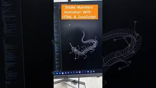 Snake Monster Cursor Animation | JavaScript Snake Animation That Chases the Mouse Cursor! #html #css