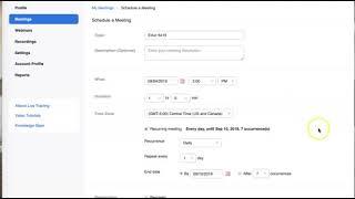 How To Schedule a Recurring Zoom Meeting