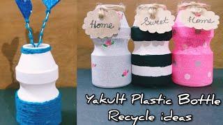 Recycle Yakult Plastic Bottles | Mini Bottle Decoration Ideas | Best Out of Waste Craft Ideas