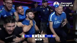 Italy fans react to 98th minute goal vs Croatia | EURO 2024 Reactions