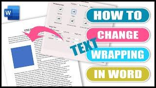 How to change TEXT WRAPPING in Word | WRAP TEXT tool in WORD