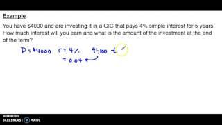 Simple Interest Example Solution