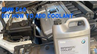 BMW E60 DIY How To Add Antifreeze/ Low Coolant Level Warning