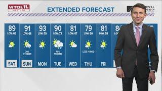 Isolated showers taper off Friday evening, calm and mild night ahead | WTOL 11 Weather - July 12