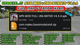 UPDATE...!!! | APK MOD+OBB BUSSID V4.3.4 UNLIMITED FULL MAP & TANPA IKLAN || TERBARU