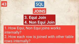 sql-43 | Equi join | Non Equi join | joins