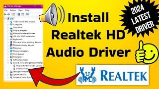 Realtek Audio Driver: How to Download & Install on Windows in 2024 #Realtek HD #Audio #Driver