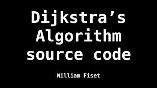 Dijkstra's Shortest Path Algorithm | Source Code | Graph Theory