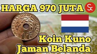 Penjelasan Harga Uang Koin Logam Kuno 1 Cent Jaman Hindia Belanda Ratu Wilhelmina