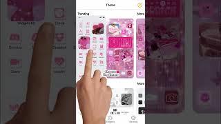 Make your iPhone home screen attractive with Widgets Kit.  Pink icons Theme Pack #iphonehomescreen