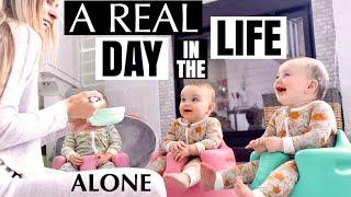 Mom’s REAL day in the life with triplets all alone | The TRUTH of my life
