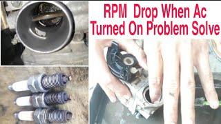 || RPM Drop When Ac Turned On | Engine Idling Problem | An Easy Way To Fix RPM Drop Problem.||