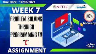 NPTEL Problem solving through Programming In C WEEK 7 Quiz Assignment Solutions | Swayam 2021