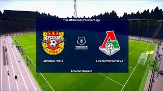 Arsenal Tula vs Lokomotiv Moscow | Arsenal Stadium | 2020-21 Russian Premier Liga | PES 2021