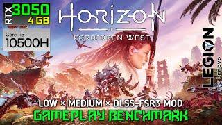 Horizon Forbidden West - RTX 3050 4GB | i5-10500H | Lenovo Legion 5 | Gameplay | Benchmark