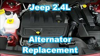 Jeep 2.4L Alternator Replacment how to replace / remove QUICK RUN DOWN OVERVIEW!