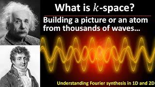 Visualising 2D k-space and Fourier synthesis (1D & 2D, helps for image reconstruction and analysis)