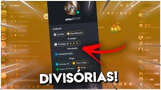 COMO FAZER DIVISÓRIAS DE CARGOS NO SERVIDOR DO DISCORD