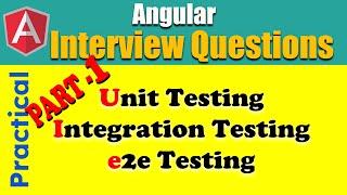 Angular Interview Question  - Unit Testing  - Step by Step - Part 1
