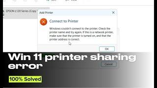 Printer sharing not working in Windows 11?SOLVED Easy fixed |NEW 2024