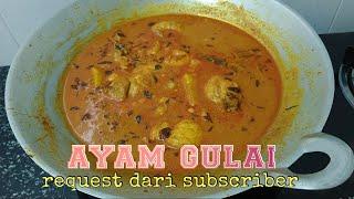 Menu ayam gulai, makan nasi panas2..fuhh sedap