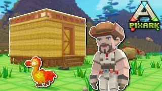 BUILDING A HOUSE & HUNTING! - PixARK Gameplay - Ark meets Minecraft building!