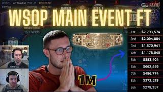 $2.7 MILLION FOR 1st!! (WSOP main event FT)