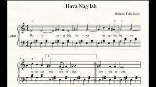 Hava Nagilah for Intermediate Piano, free sheet music