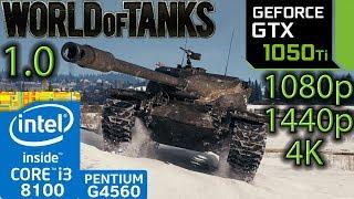 World of Tanks 1.0 - GTX 1050 ti - i3 8100 - G4560 - 1080p - 1440p - 4K - benchmark