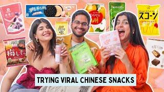 TRYING VIRAL CHINESE SNACKSFOOD CHALLENGE MONTH ep 2 ft. @deekshakhuranaa @kritikathatbohogirl