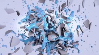 Cinema 4D + RealFlow exploding liquid balls