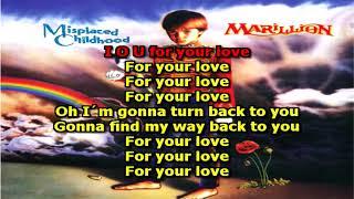 Marillion - Lavender KARAOKE (best version)