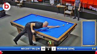 BURHAN GENÇ vs NECDET YALÇIN | 3 BANT BİLARDO ŞAMPİYONASI 1.ETAP - A - 4.TUR ANKARA | billiards