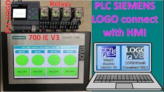 PLC SIEMENS LOGO connect with HMI Smart Line 700 IE V3 full tutorial