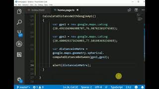 Calculate distance between two gps coordinates using google maps javascript api.