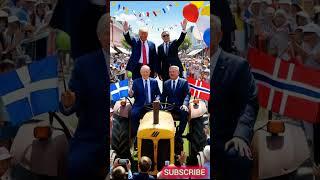 Leaders Trump and Putin, Kim Jom Un, Stoltenberg, King Harald #ai #technology #putin #trump #shorts