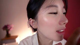 ASMR Close Up Ear to Ear Whispers · Repeating Tingly words in Gentle Rain  가까이 단어반복 빗소리