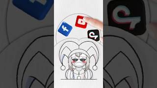 Pomni Colors Inside Social Media | Digital circus #pomni #tadc #animation #shorts