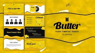 BTS' Butter PPT Template | Creative PowerPoint Template Ideas for School Presentations