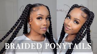 How To: Braided Ponytail With Braiding Hair || Beginner Friendly