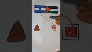 Palestine and Israel drawing | Hamna Arts #art #drawing #shorts