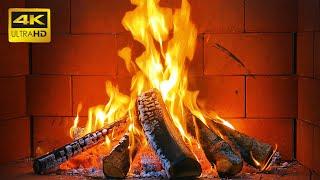  Fireplace 4K 10 HOURS with Crackling Fire Sounds  The Best Cozy Fireplace for Sleeping (NO MUSIC)