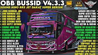 OBB BUSSID V4.3.3 SOUND HINO RK8 JET DARAT SUPER BERISIK | BUS FULL ACC | GRAFIK HD | Bussid v4.3.3